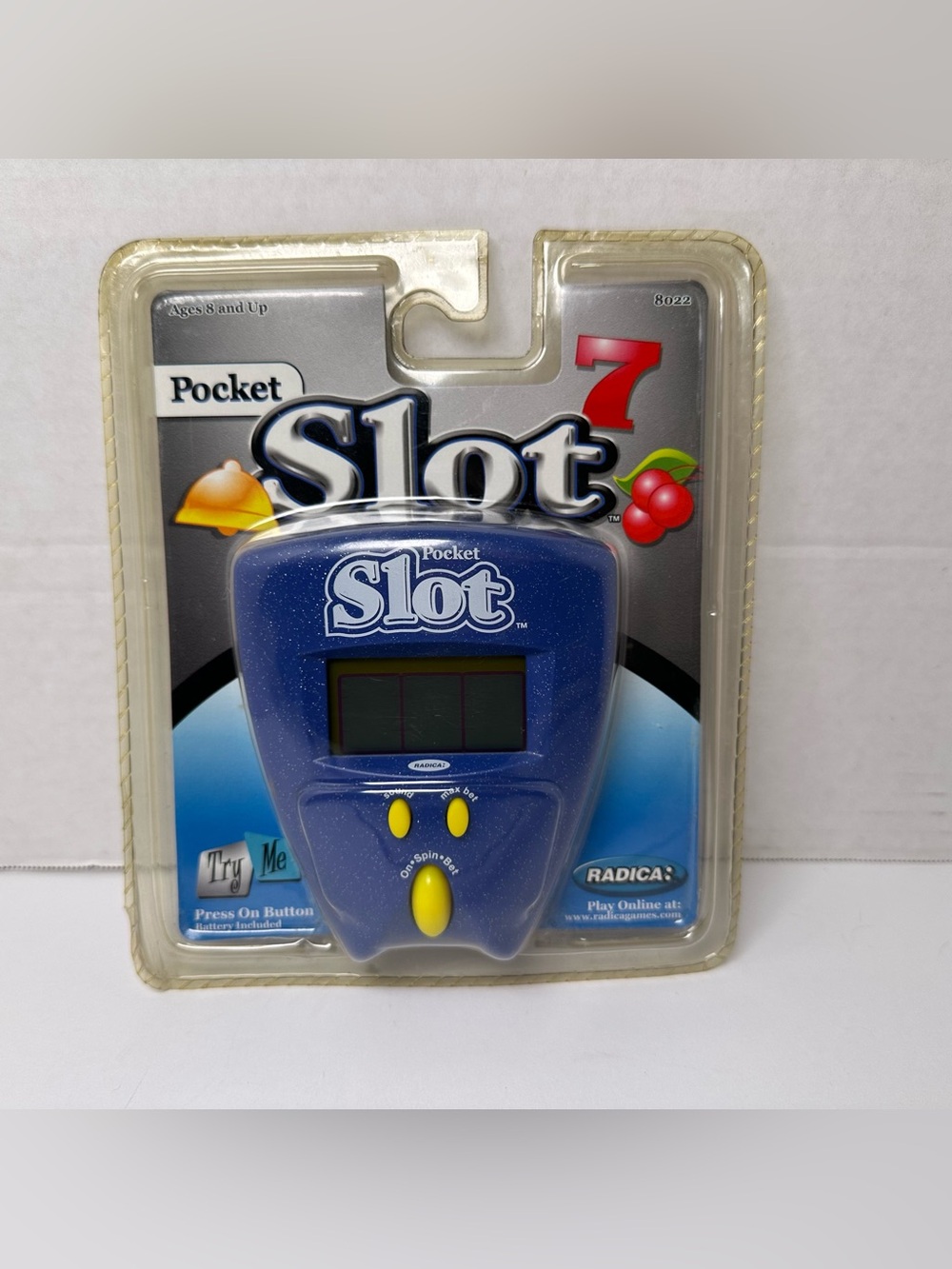 Radica Pocket Slot Electronic Handheld Portable Game Vintage 1999 #8022 NOS NEW
